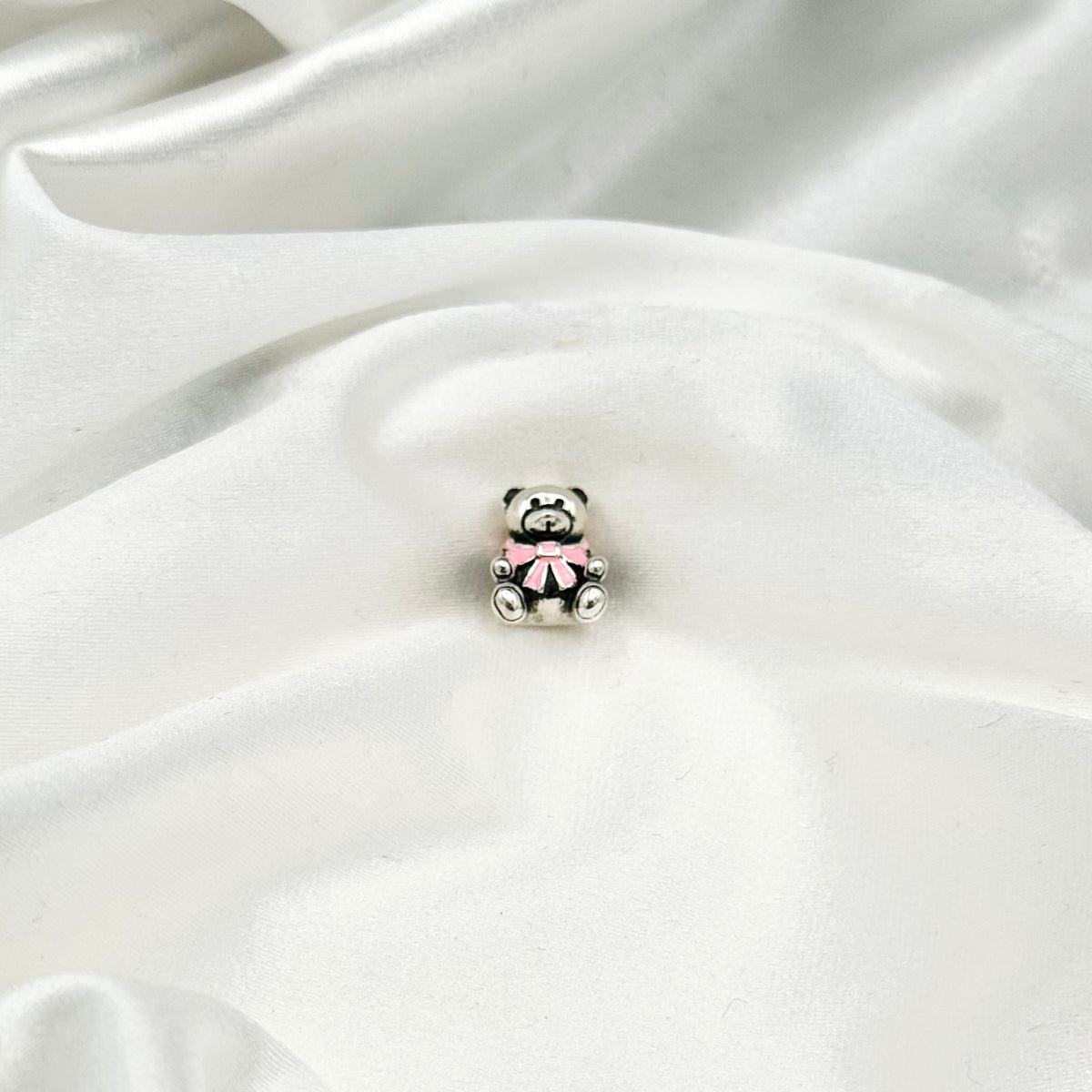 Pandora Baby Girl Teddy Bear Sterling Silver Charm PDC145