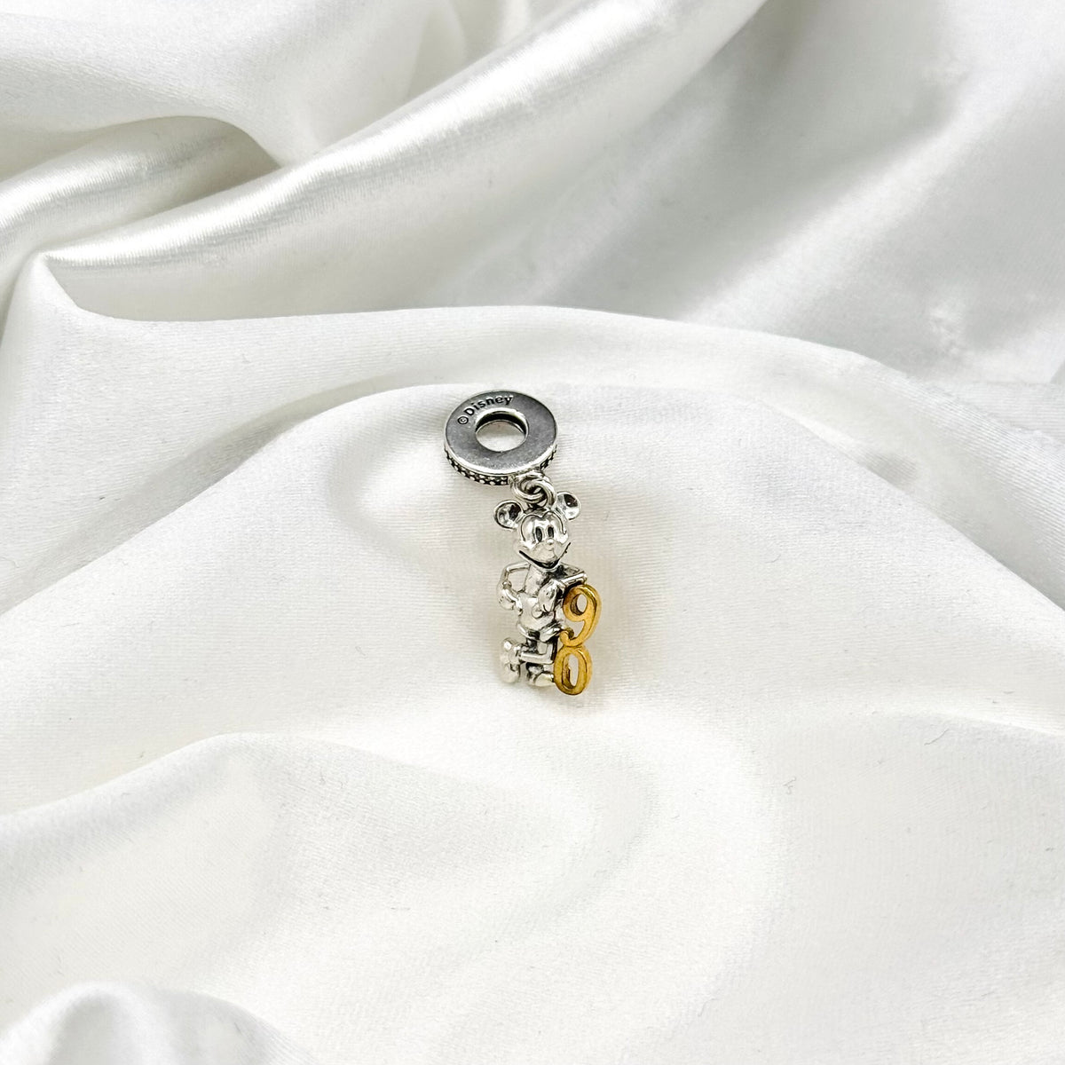 Pandora Disney Mickey Mouse 90th Anniversary Sterling Silver Dangle Charm PDC147