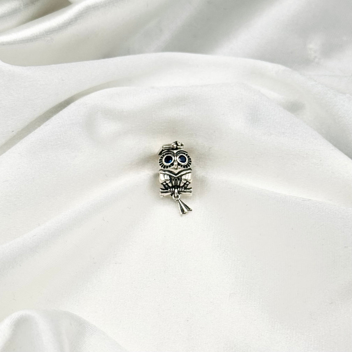 Pandora Wise Owl Graduation Sterling Silver Dangle Cz Charm PDC149