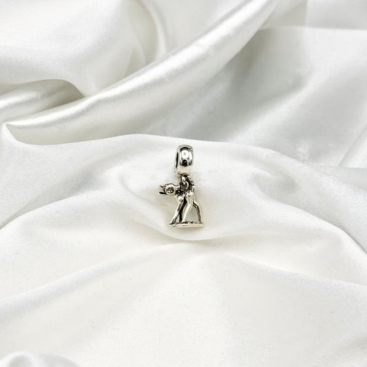 Pandora Disney Bambi Silver Dangle Cz Charm PDC150
