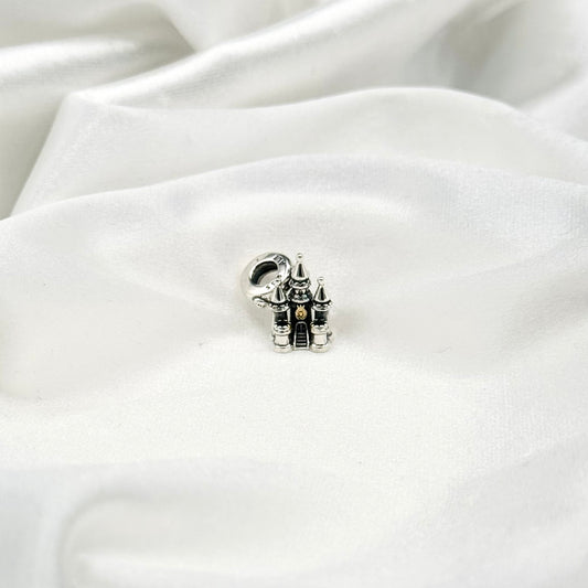 Pandora Two-Tone Castle Dangle Charm in Sterling Silver PDC211