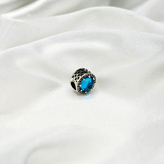 Pandora Sparkling Dark Blue Charm in Sterling Silver PDC155