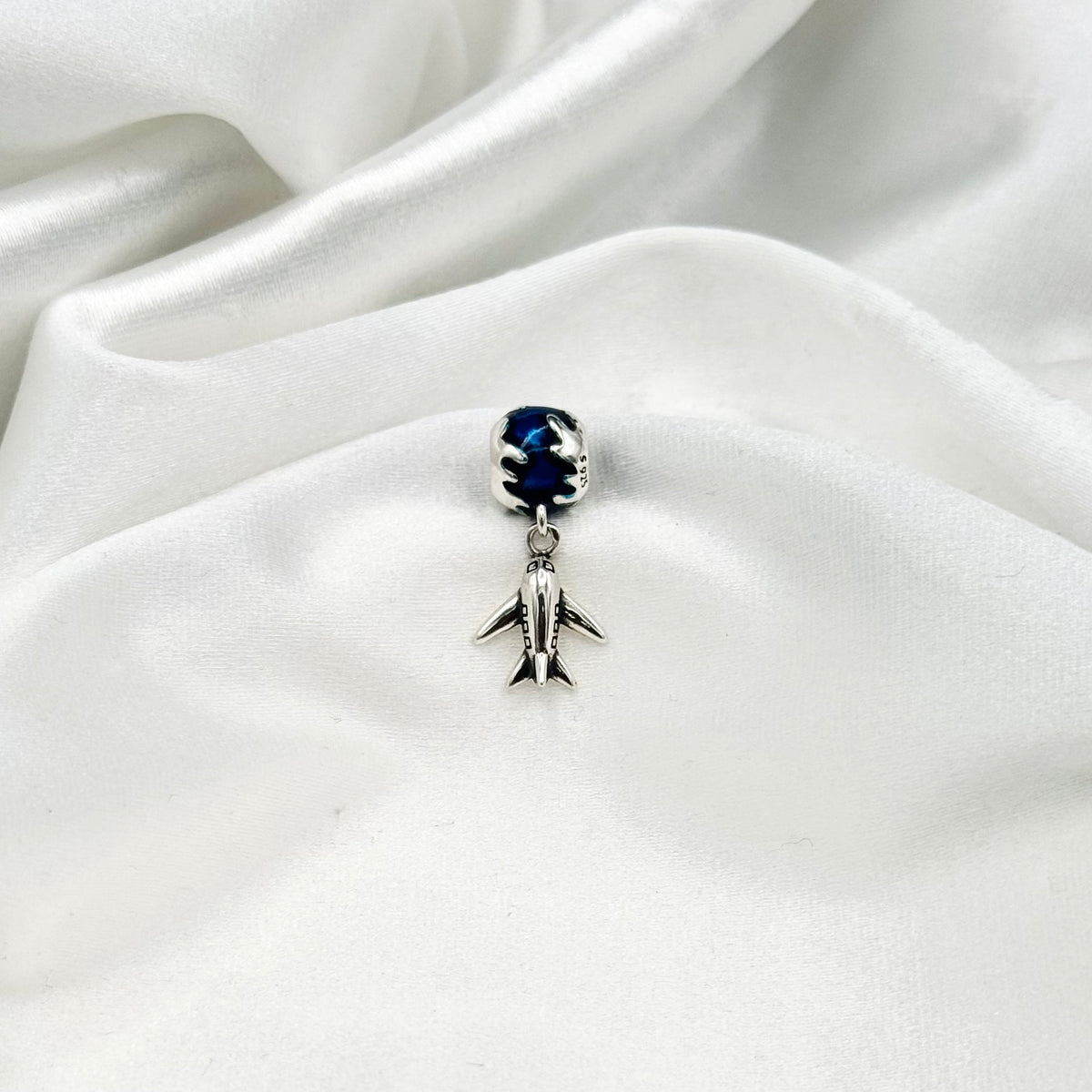 Pandora Airplane with Globe Charm in Sterling Silver PDC156