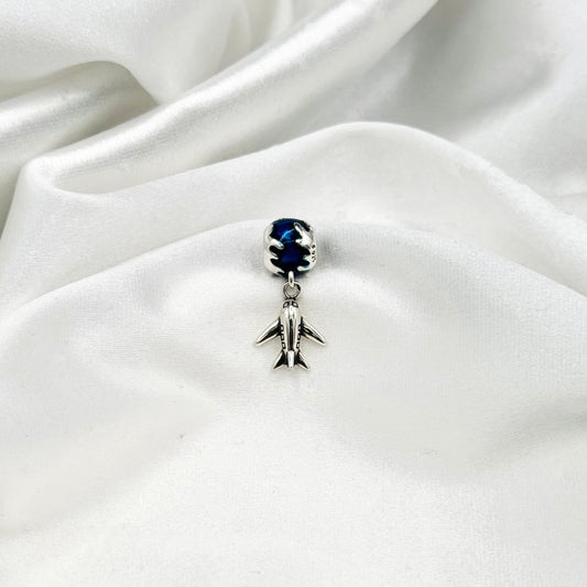 Pandora Airplane with Globe Charm in Sterling Silver PDC156