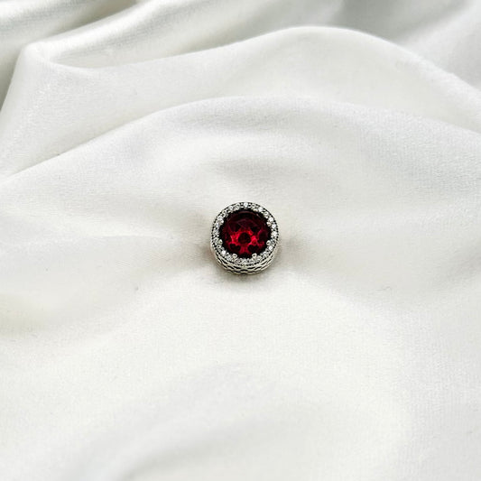 Pandora Radiant Hearts Cerise Charm in Sterling Silver PDC159