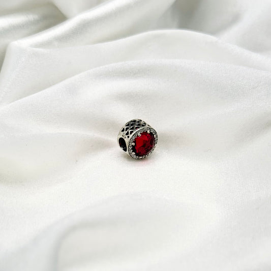 Pandora Radiant Hearts Cerise Charm in Sterling Silver PDC159