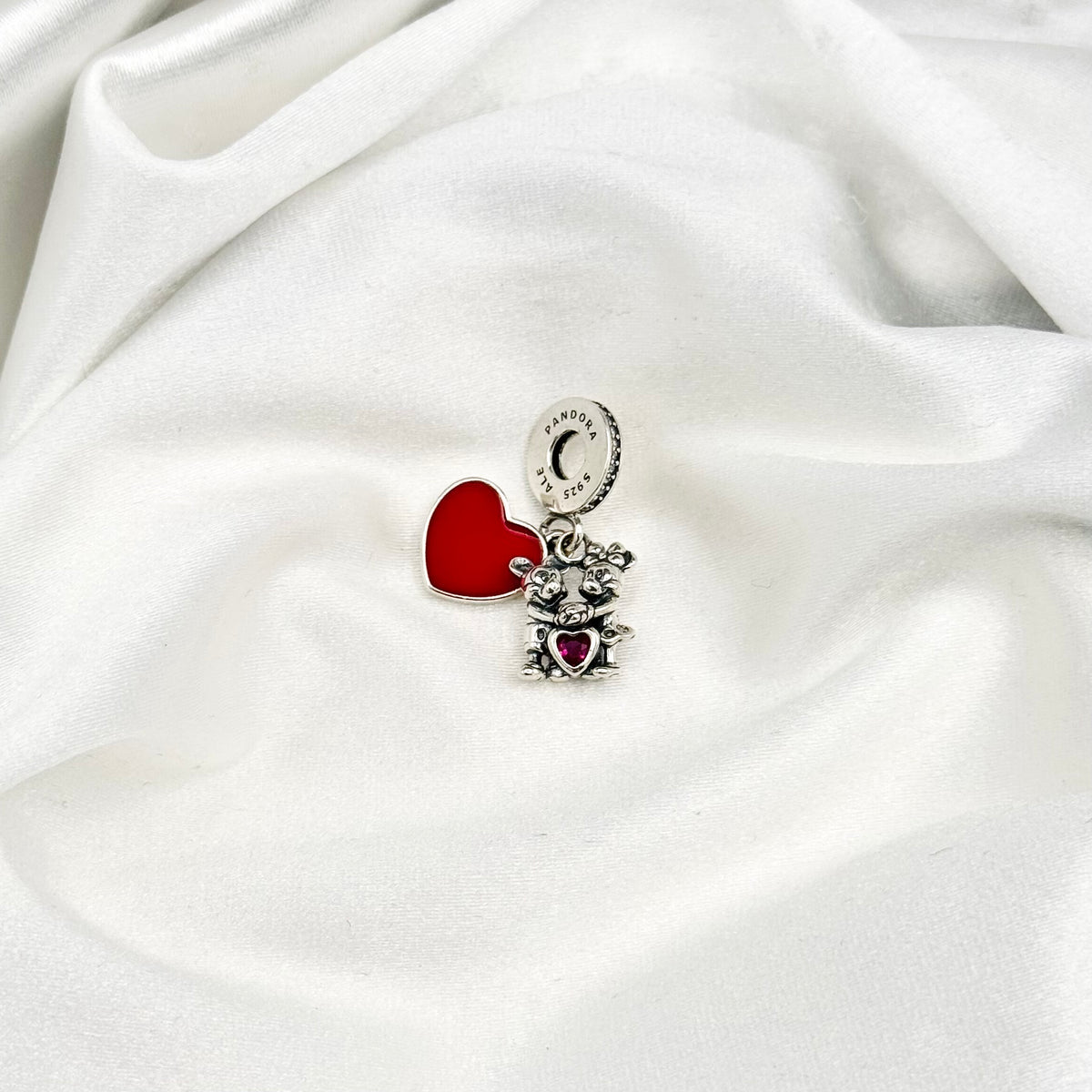 Pandora Disney Mickey & Minnie Mouse Love Dangle Charm in Sterling Silver PDC163