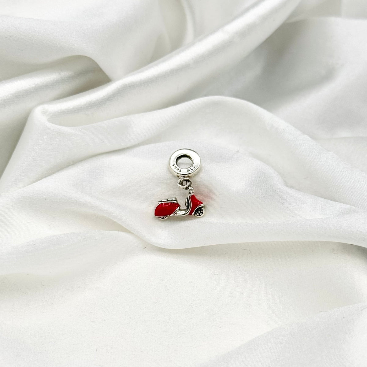 Pandora Red Scooter Dangle Charm in Sterling Silver PDC169