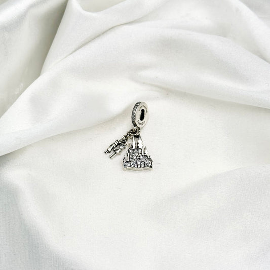 Pandora Disney Cinderella Castle Dangle Charm in Sterling Silver PDC171