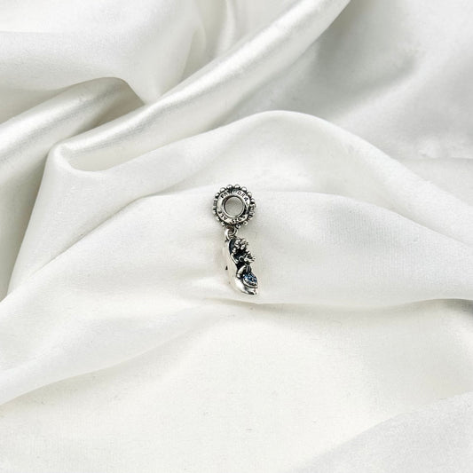 Pandora Disney Cindrella Glass & Mice Dangle Charm in Sterling Silver PDC173