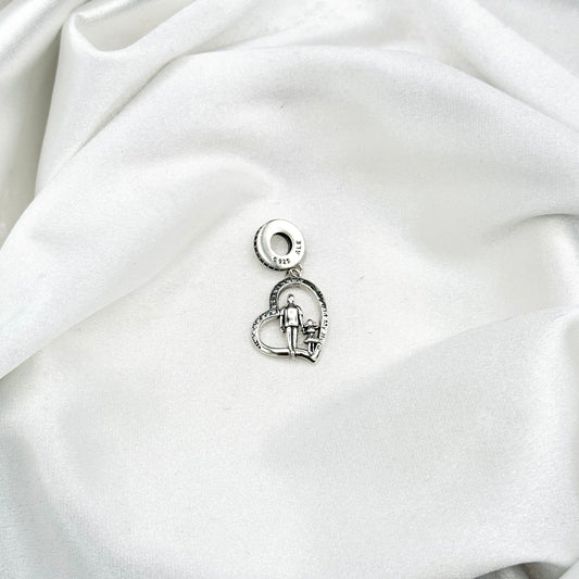 Pandora My Dad My Hero Charm in Sterling Silver PDC176