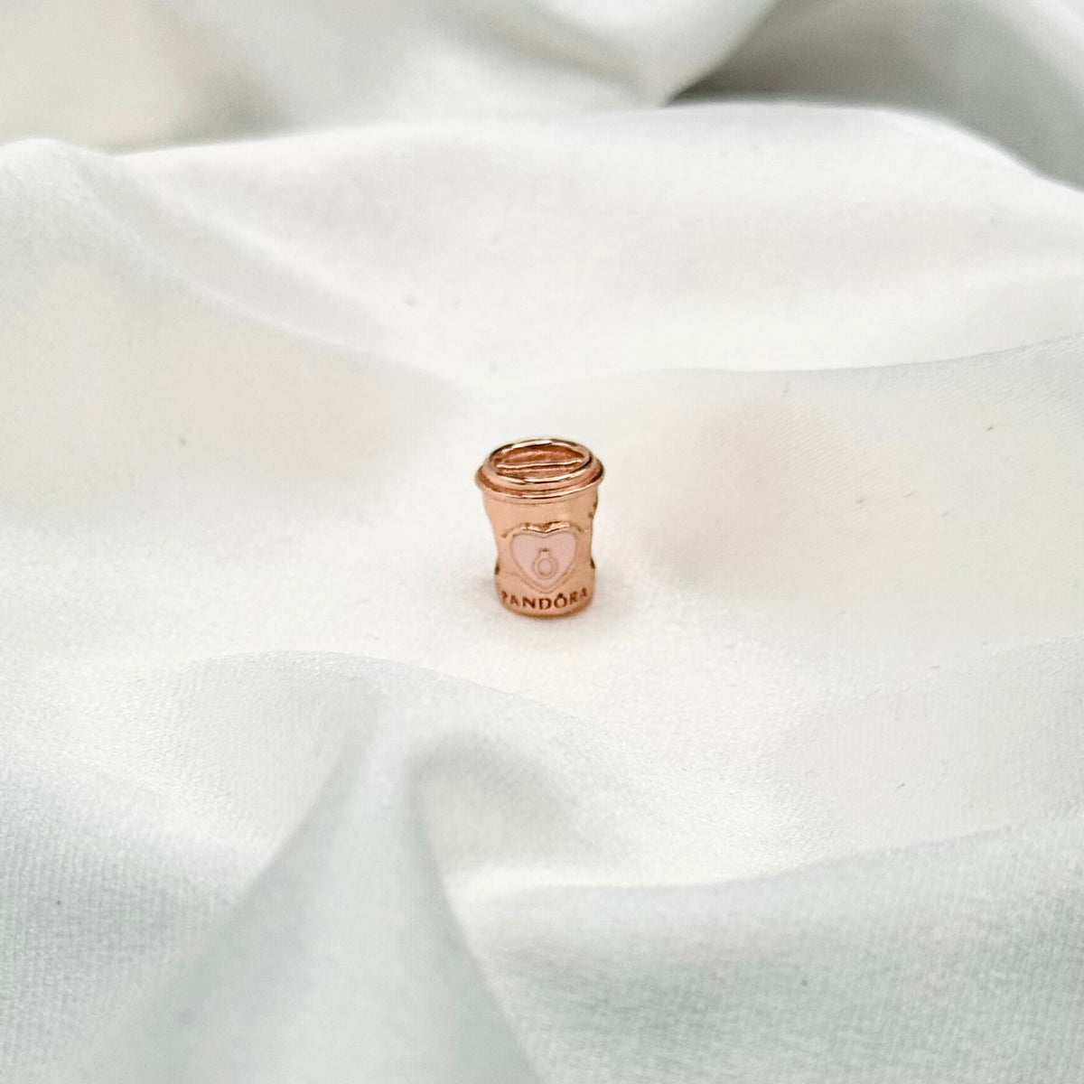 Pandora “Take A Break” Coffee Cup Charm in Sterling Silver PDC205