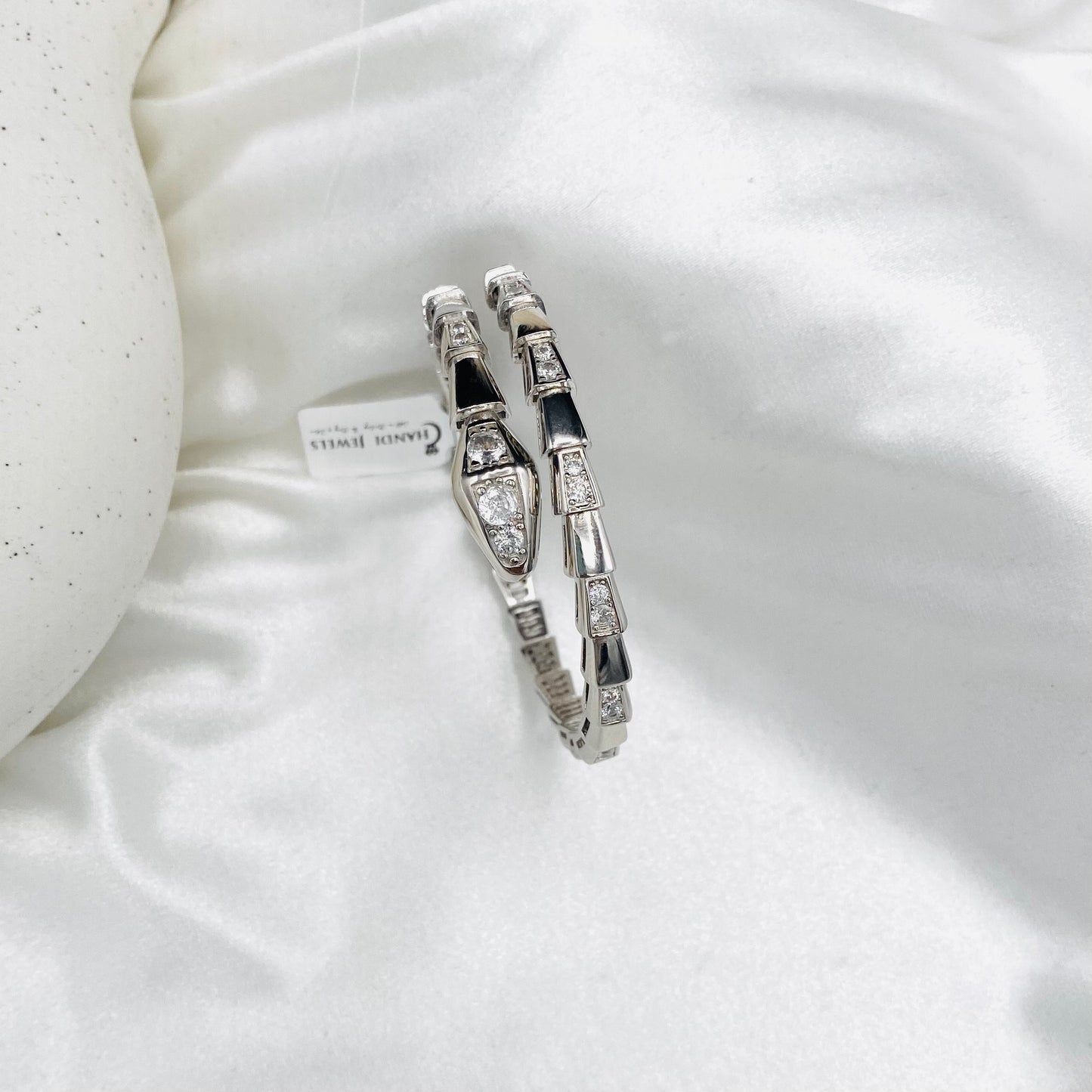 BVLGARI Snakehead Womens Silver bracelet LKB09