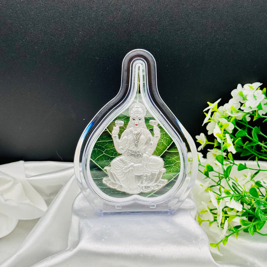 Laxmi Ji Leaf Frame in 999 Silver PSF10