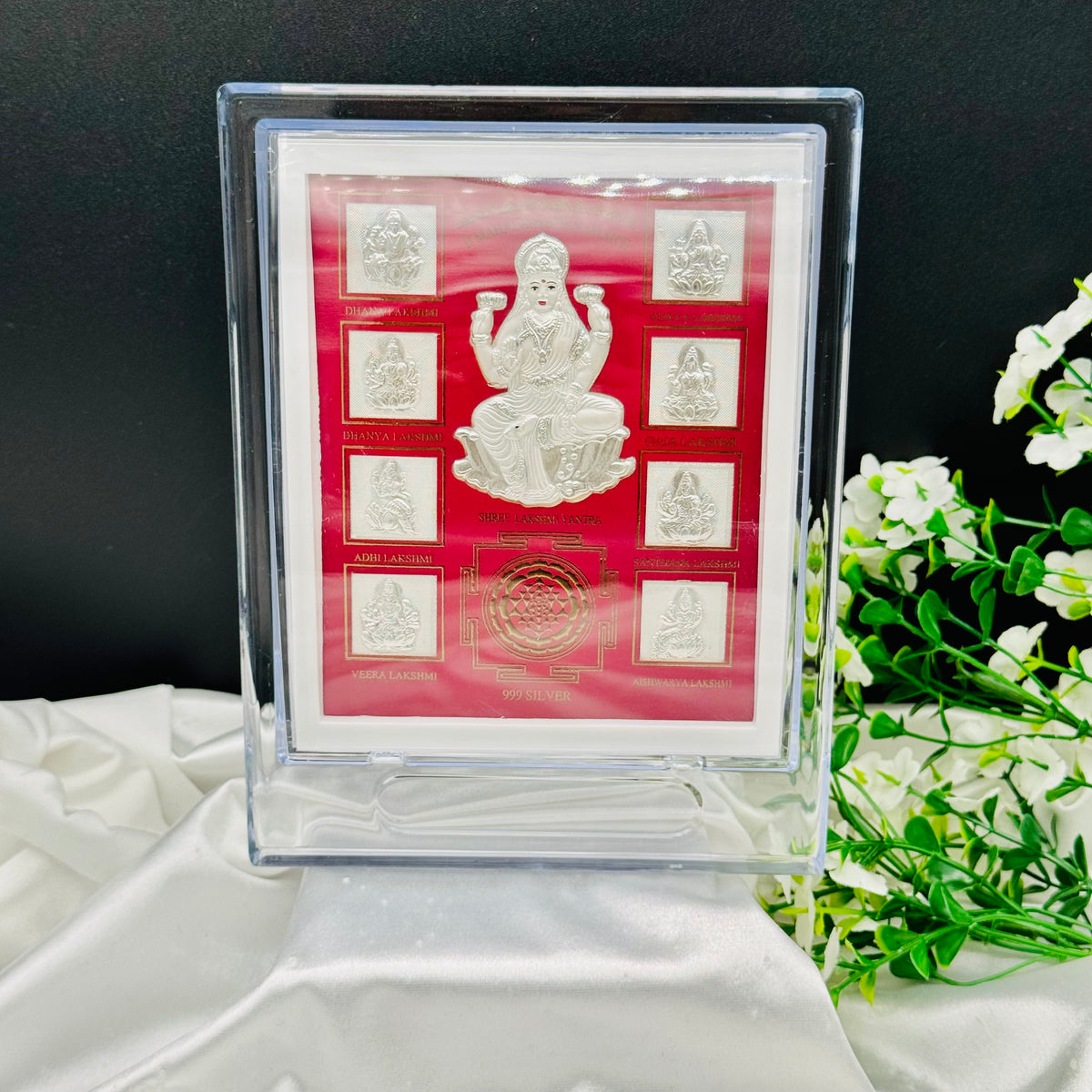 Laxmi Yantra Frame in 999 Silver (Large) PSF16