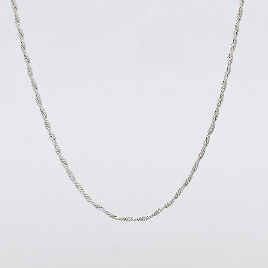 Unisex Twisted Rope 925 Silver chain UCS02