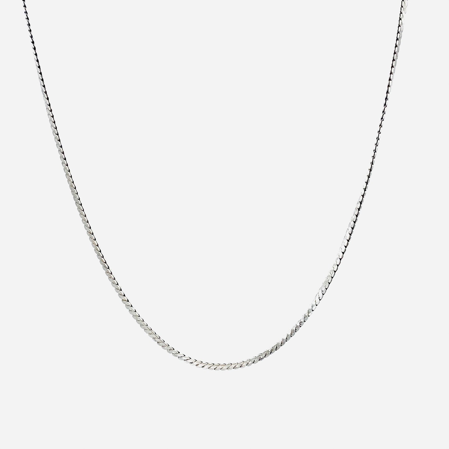 Unisex Herringbone Oxidised 925 Silver Chain UCO04