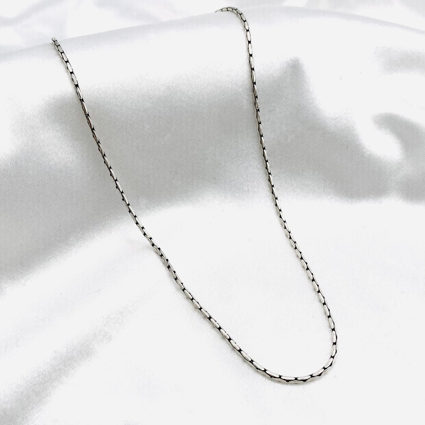 Unisex Cardano Oxidised 925 Silver Chain UCO05