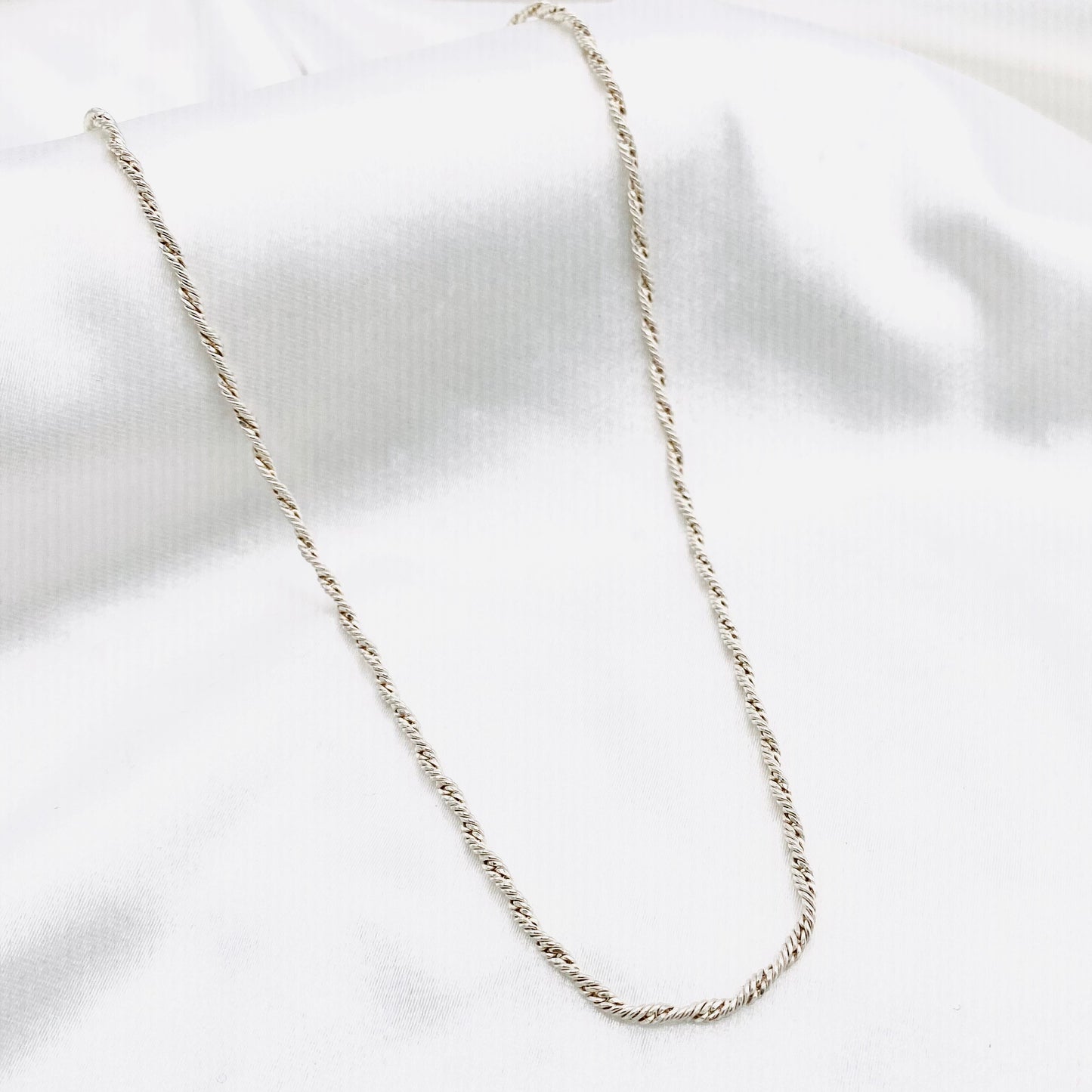 Unisex Twisted Rope 925 Silver chain UCS02
