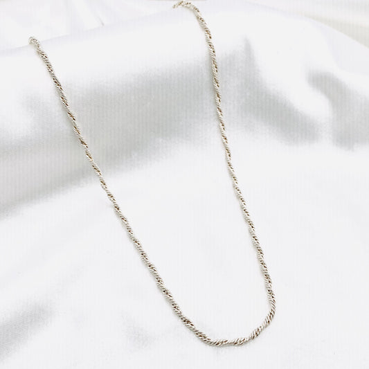 Unisex Twisted Rope 925 Silver chain UCS01