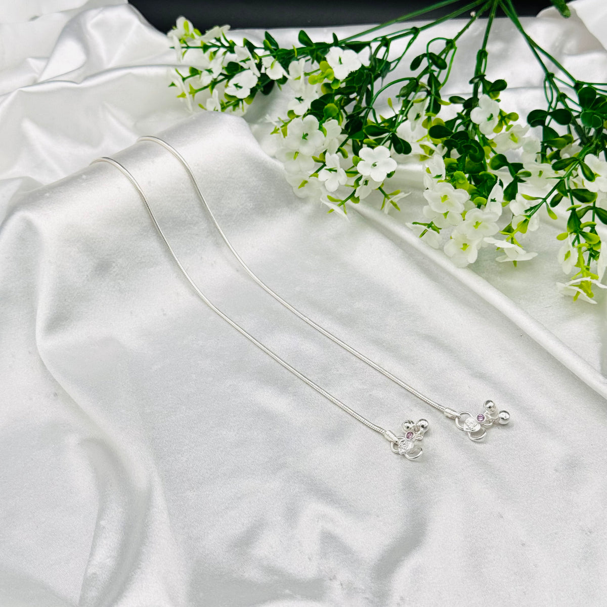 Pure Silver Anklet with Ghungroo WAS50
