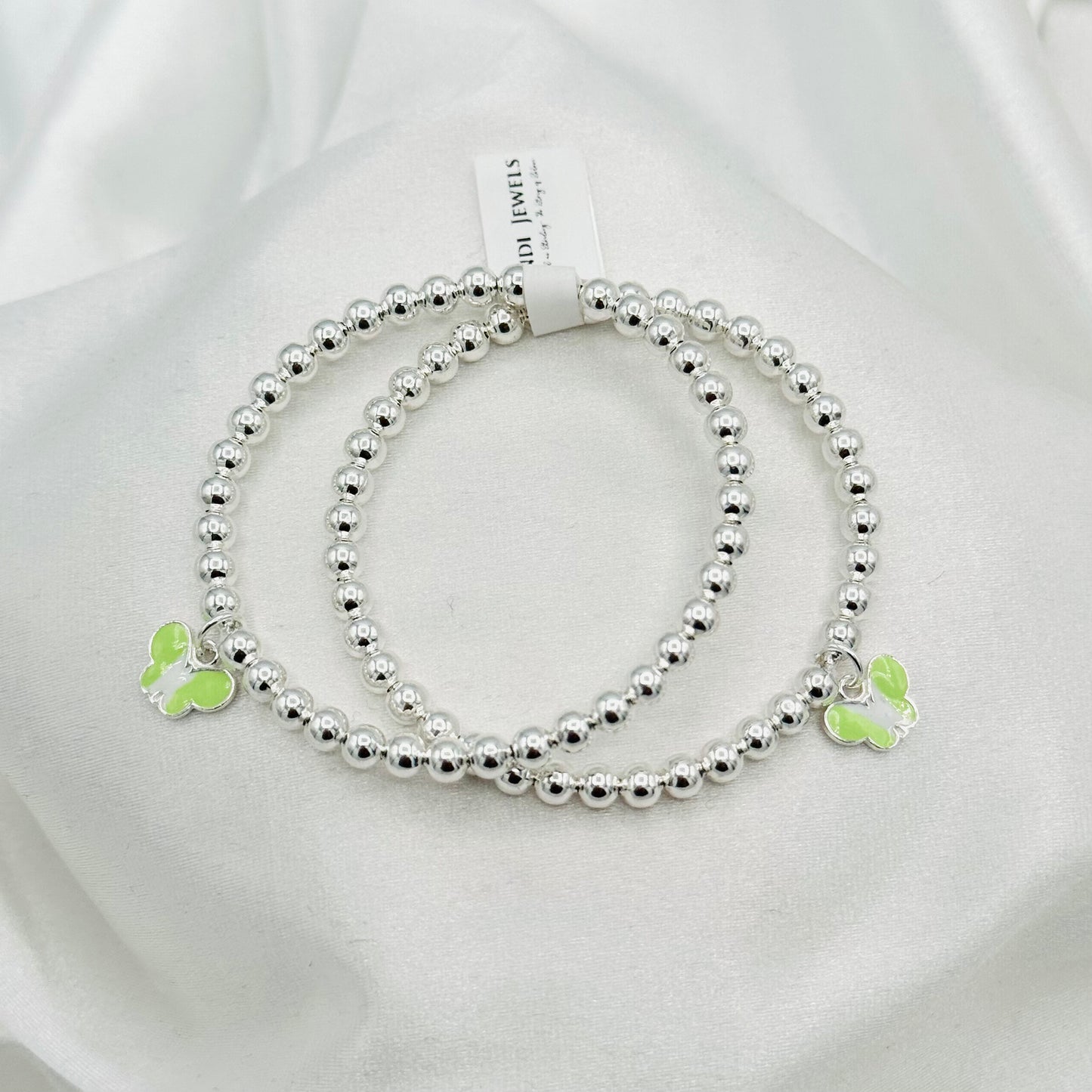 Butterfly Charm Kids Bangle 925 Sterling Silver BKS18