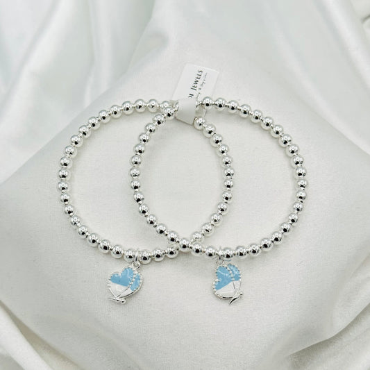 Butterfly Charm Kids Bangle 925 Sterling Silver BKS19