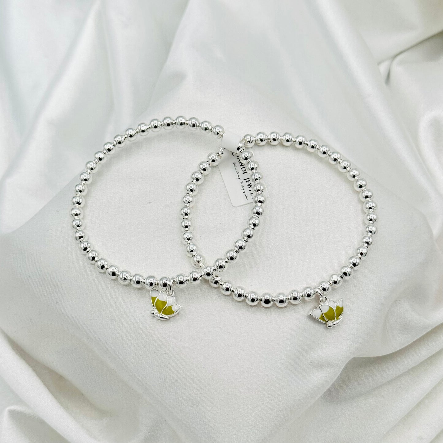 Butterfly Charm Kids Bangle 925 Sterling Silver BKS27