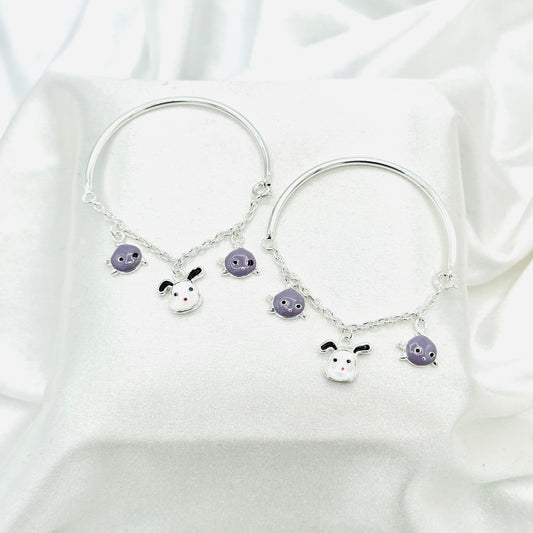 Dog Fish Charms Kids Bracelet 925 Sterling Silver BBS15