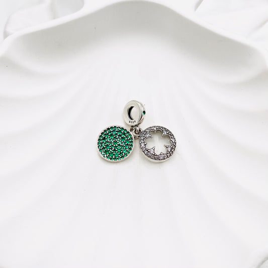 Pandora Lucky Four Leaf Clover Dangle 925 Sterling Silver Charm PDC114