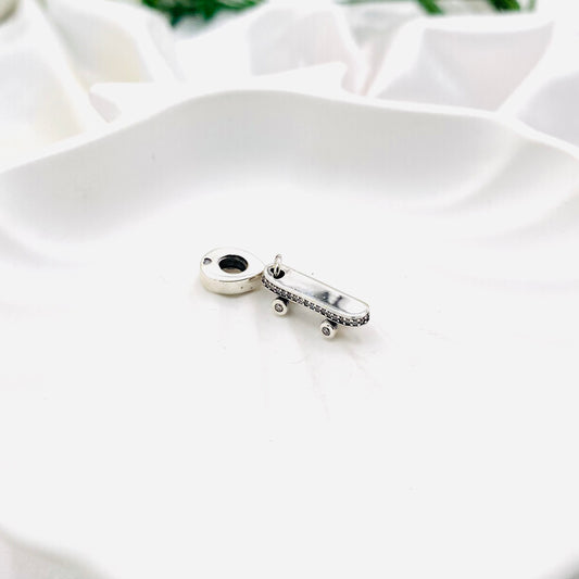 Pandora Sparkling Skateboard Dangle 925 Sterling Silver Charm PDC118