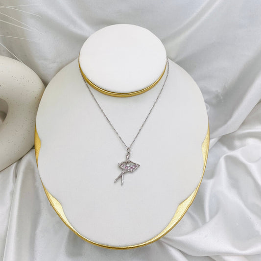 Women Sterling Silver Dancing Queen Necklace WNI49