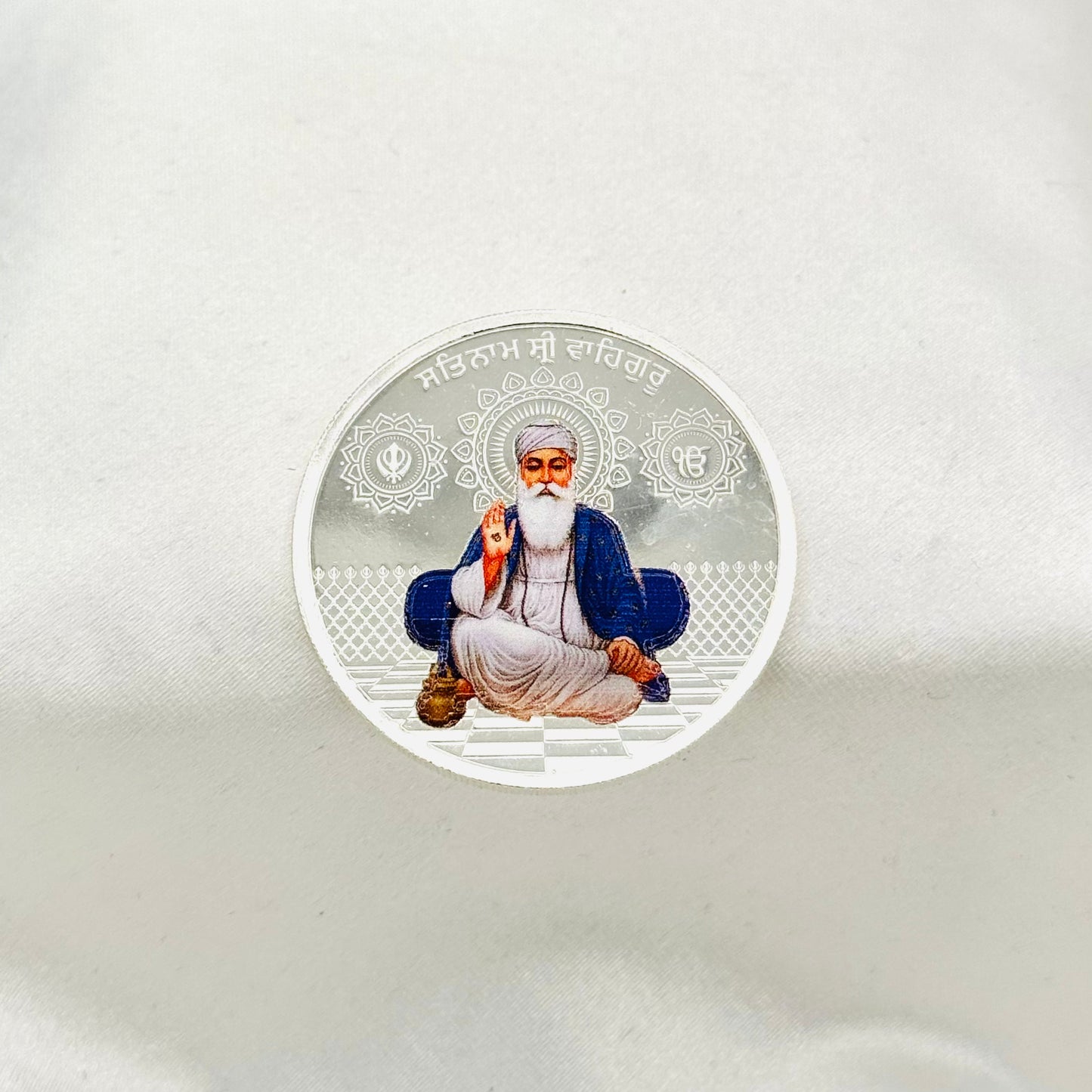 Guru Nanak Dev Ji Pure 999 Silver Coin 20 GMS (Coloured) SCO06