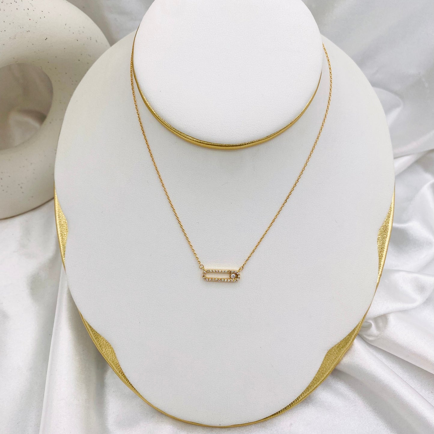 Women Yellow Gold Sterling Silver Necklace WNI60