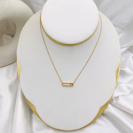 Women Yellow Gold Sterling Silver Necklace WNI60