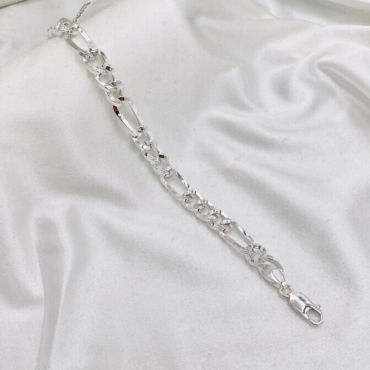 Mens Figaro Link Silver Bracelet MBP17