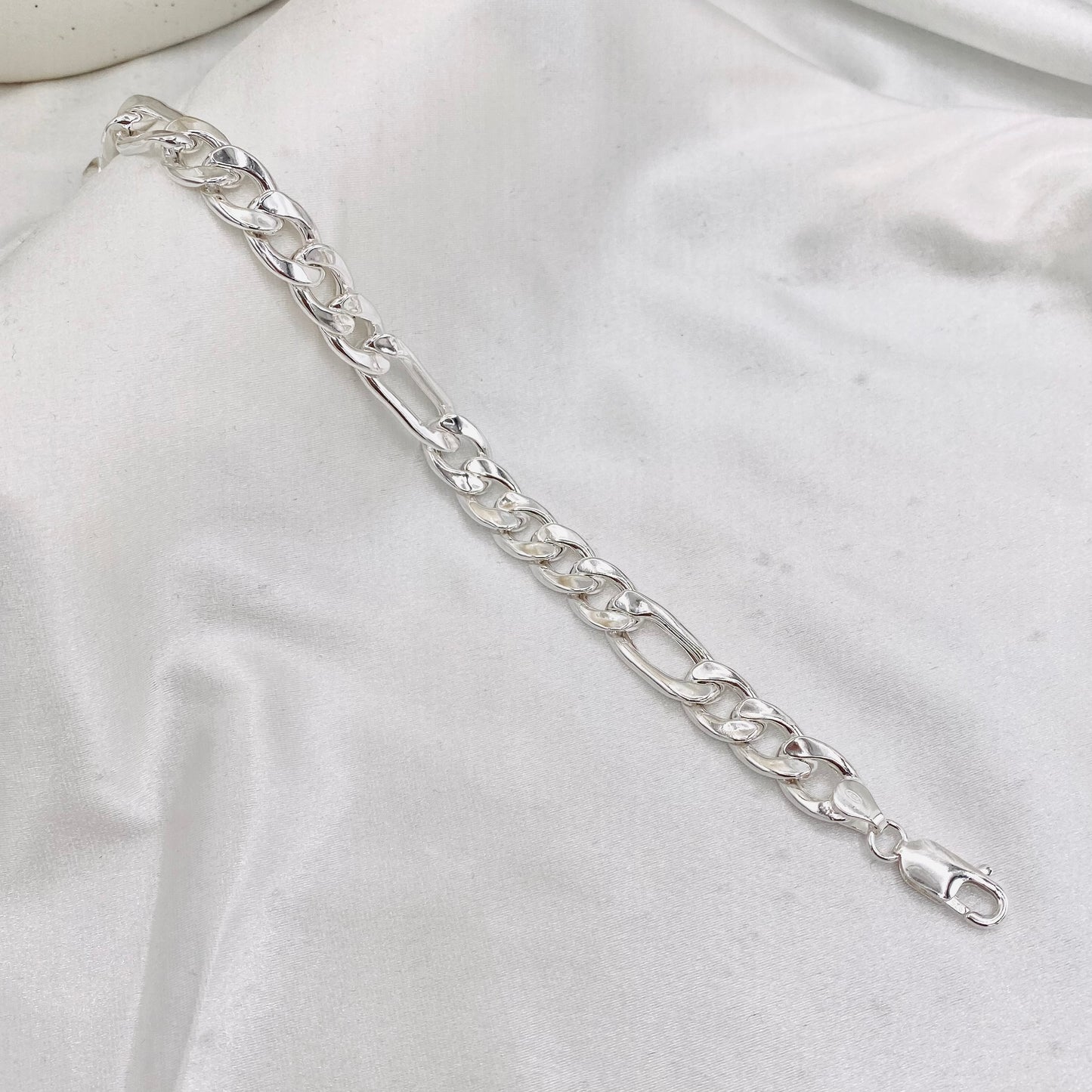 Mens Figaro linkSilver Bracelet MBP26