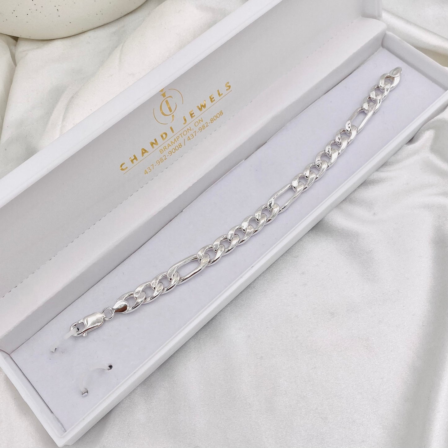 Mens Figaro linkSilver Bracelet MBP26