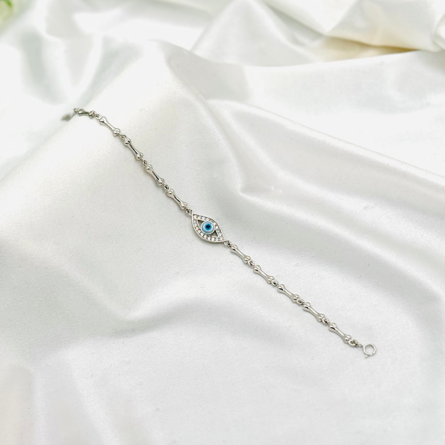 Evil Eye Chain Bracelet For Women In Sterling Silver WBE06