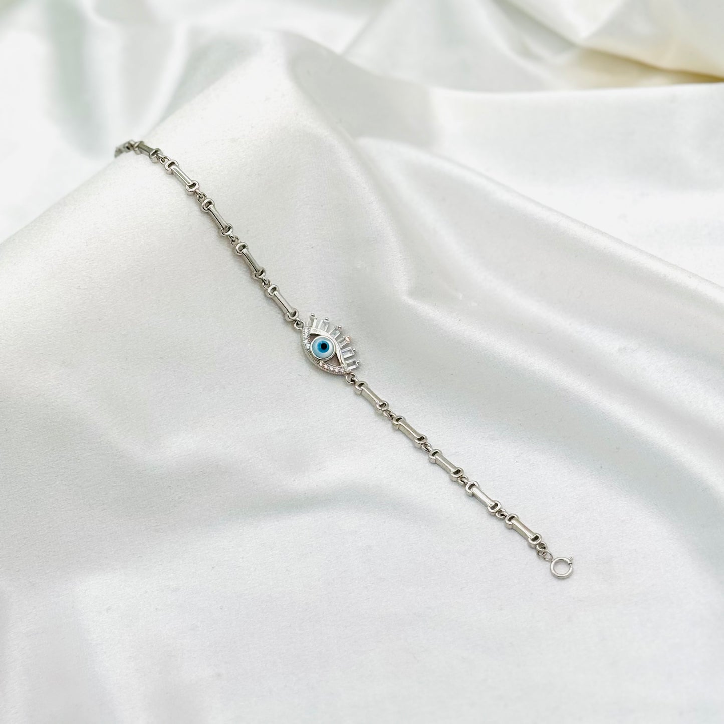 Evil Eye Chain Bracelet For Women In Sterling Silver WBE08