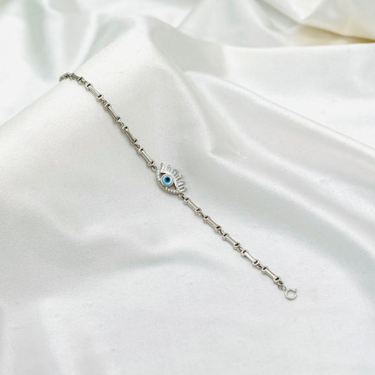 Evil Eye Chain Bracelet For Women In Sterling Silver WBE08