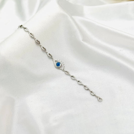 Evil Eye Chain Bracelet For Women In Sterling Silver WBE02