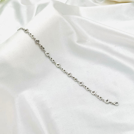 Silver Chain Bracelet For Women In Sterling Silver WBI24