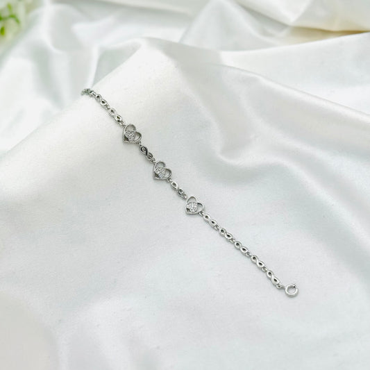 Silver Chain Bracelet For Women In Sterling Silver WBI23