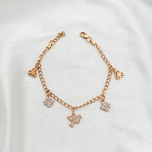 Rosegold Bracelet For Women In Sterling Silver WBI16