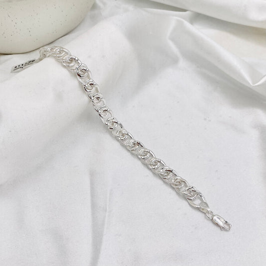 Mens King Chain Silver Bracelet MBP36