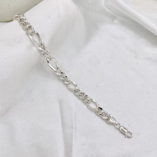 Mens Figaro style Silver Bracelet MBP37