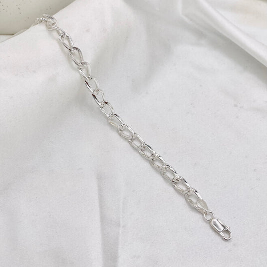 Mens Cuban style Silver Bracelet MBP38