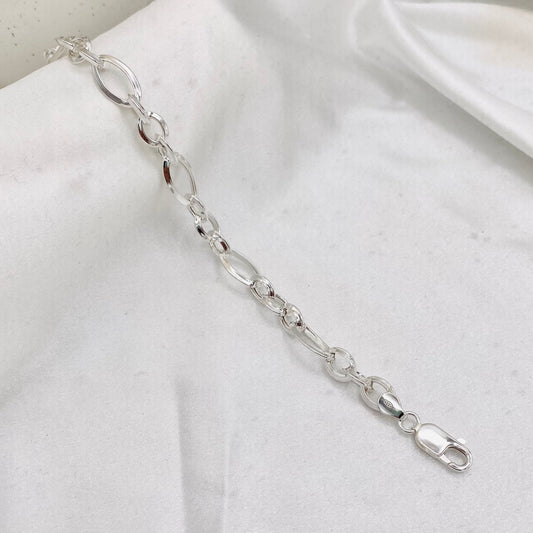 Mens Bristol Link Silver Bracelet MBP40