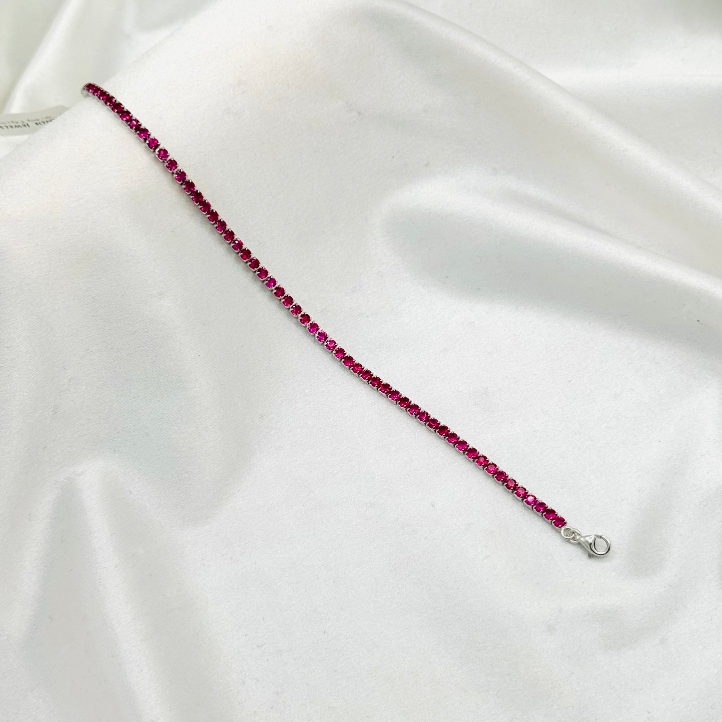 WBT20 Women Majenta Tennis Bracelet In 925 Sterling Silver
